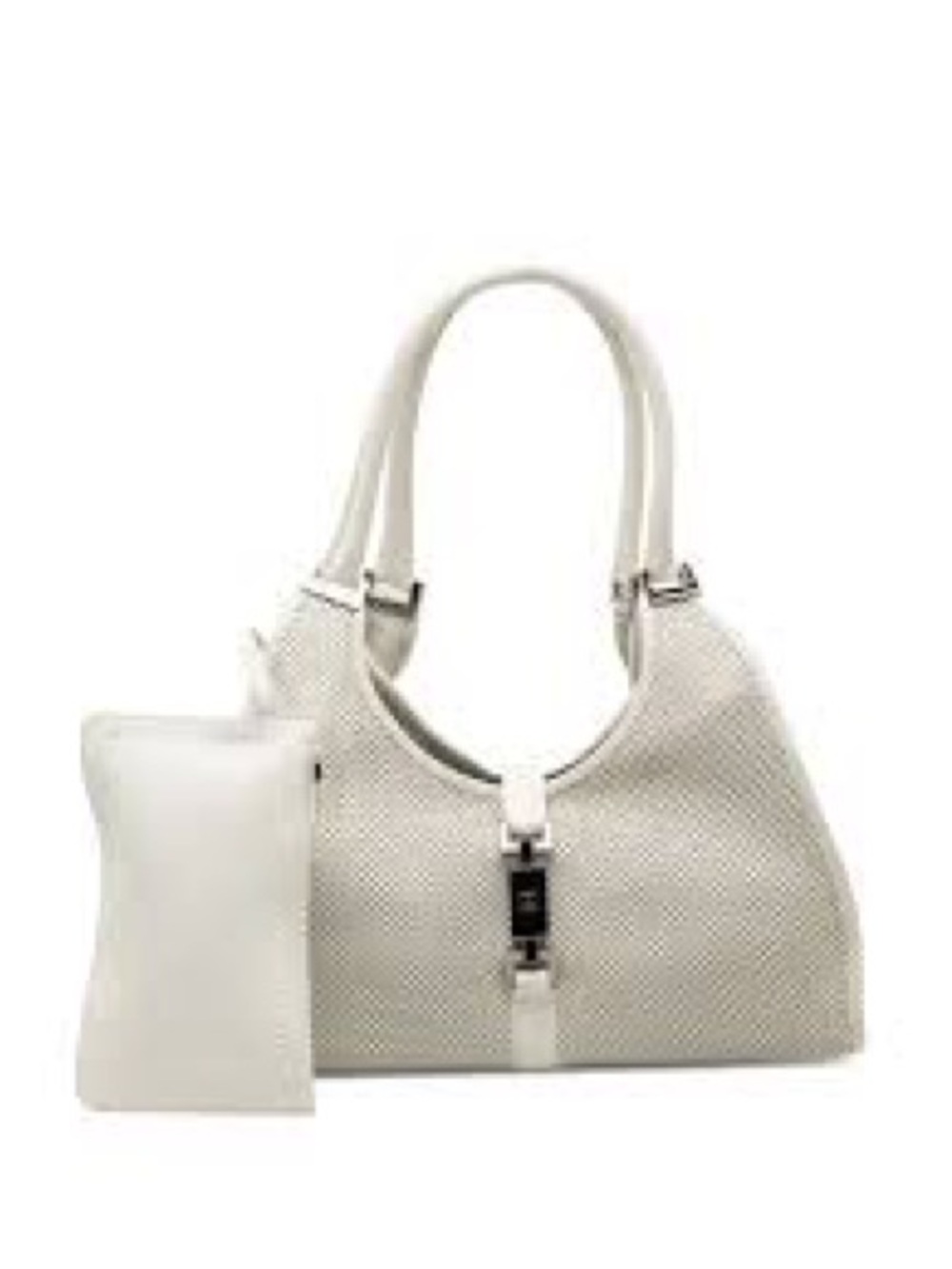 Gucci 2000-2015 Calfskin Perforated Jackie Bardot Shoulder Bag - Picture 2 of 7